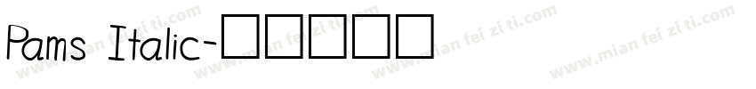 Pams Italic字体转换